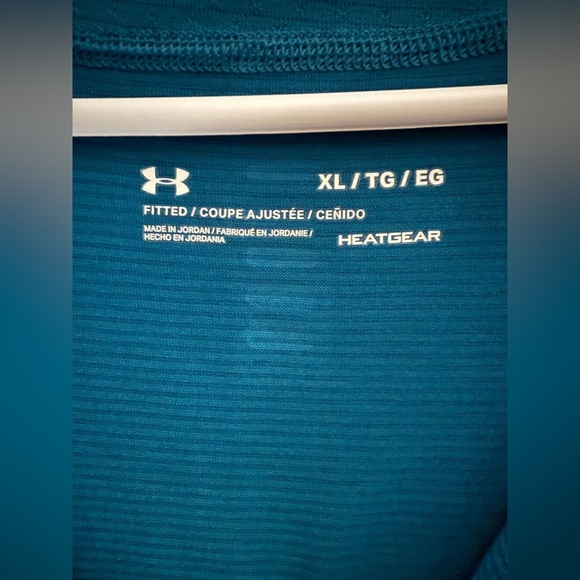 Under Armour Heatgear Fitted Pullover Sweater Mens SZ XL Blue Lightweight Casual - Picture 2 of 7